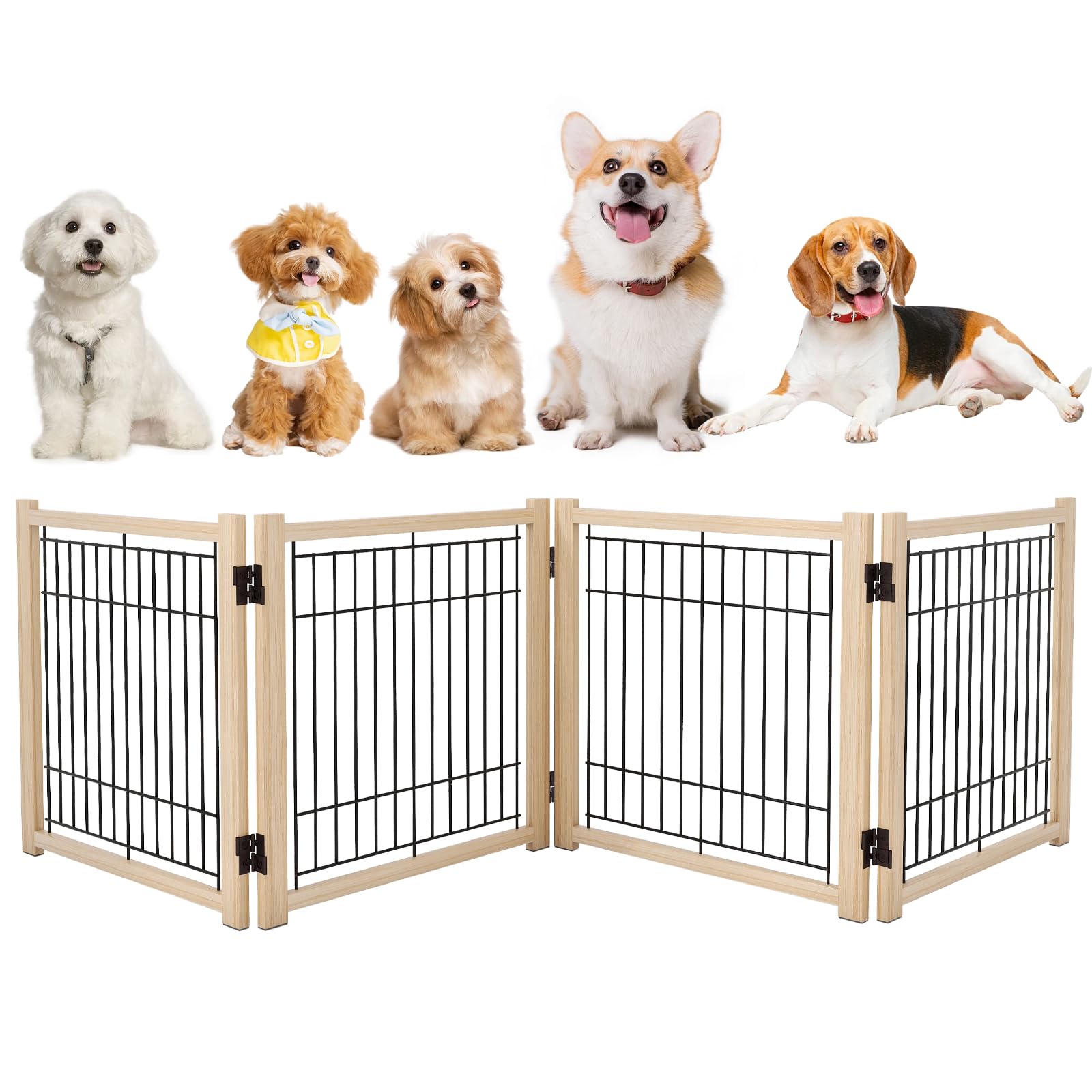 ペットゲート ペットフェンス 室内犬用 折りたたみ式 木製 犬 柵 脱走防止 飛 Amazon.co.jp: Oapety ペットゲート ペットフェンス 室内犬用